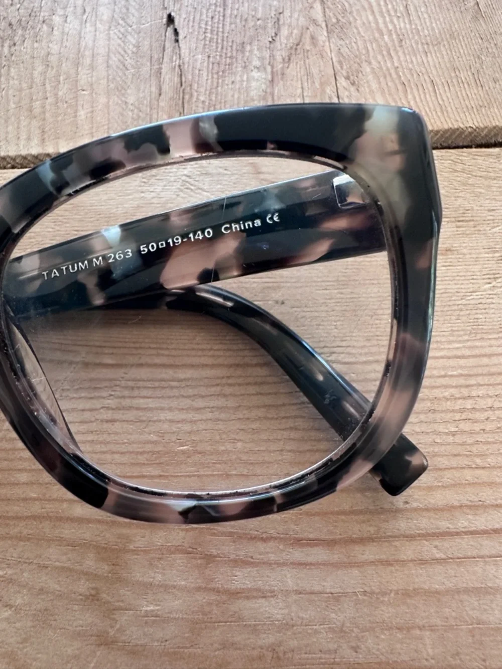 Warby Parker Tatum Smoky Pearl Tortoise Gray Cat-Eye Glasses Frames